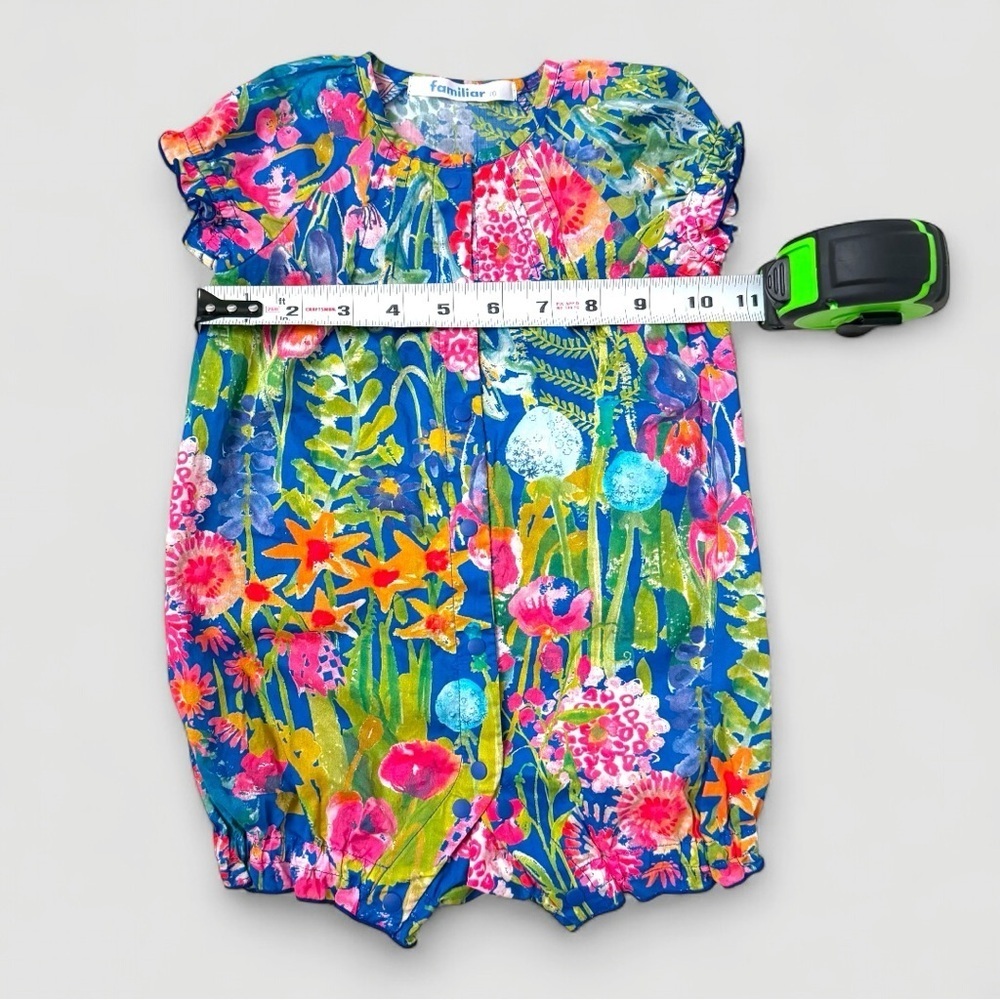 Familiar Japan Baby Girl Floral Bubble Romper 70 / 6–12M Ruffle Butt - Picture 9 of 16